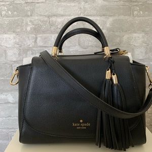Kate Spade Black Tassle Bag with Strap